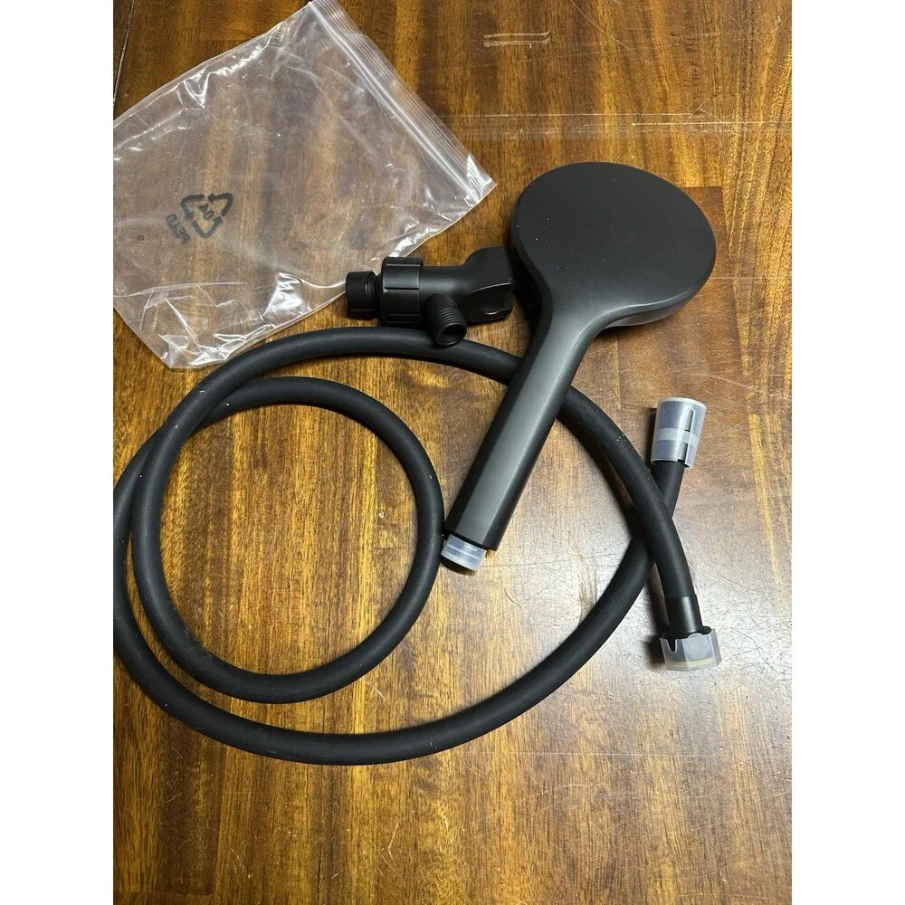 Matte Black Handheld Shower Head Hose Bathroom Replacement Set